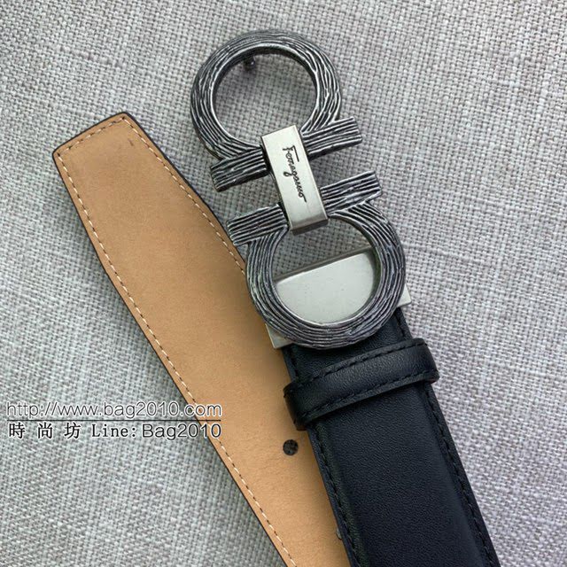 菲拉格慕男士皮帶 Ferragamo雙面牛皮紋理腰帶  jjp1933